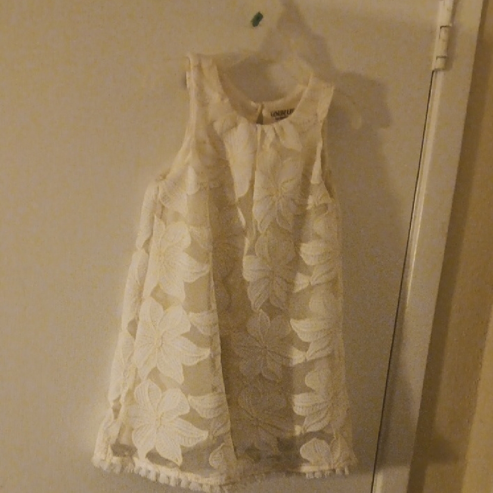 Genuine Kids Cream Floral Kids Dress